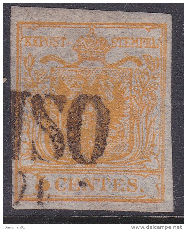 Lombardi-Venetia 1850 Sc 1c Thin Paper Used - Levant Autrichien