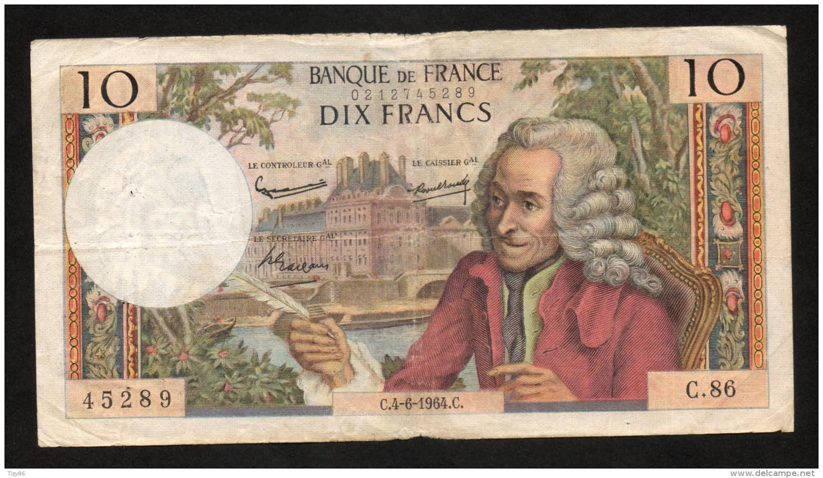 Banconota FRANCIA 10 FR. Circolata 4/6/1964 (BB) - Sin Clasificación