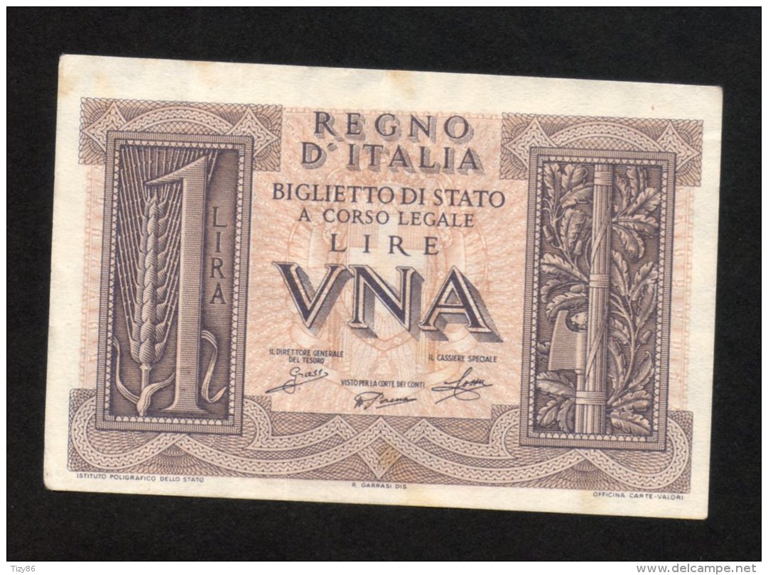 Banconota ITALIA 1 Lira 14-11-1939 (SPL) - Italia – 1 Lira