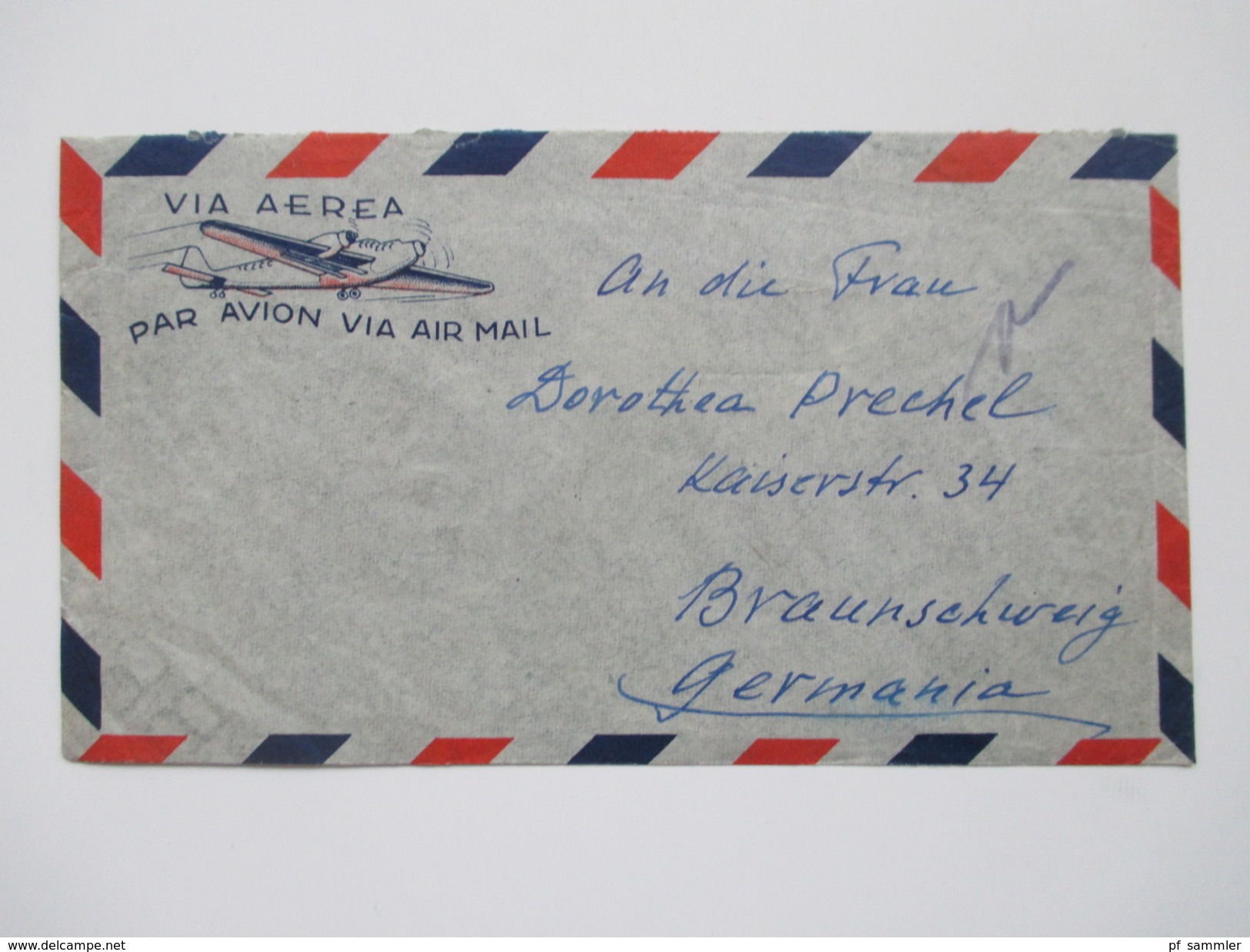 GB Kolonie Aden 1949 Via Aerea / Luftpostbrief Nach Braunschweig Mit Ankunftsstempel. Mischfrankatur. Interessant! - Aden (1854-1963)