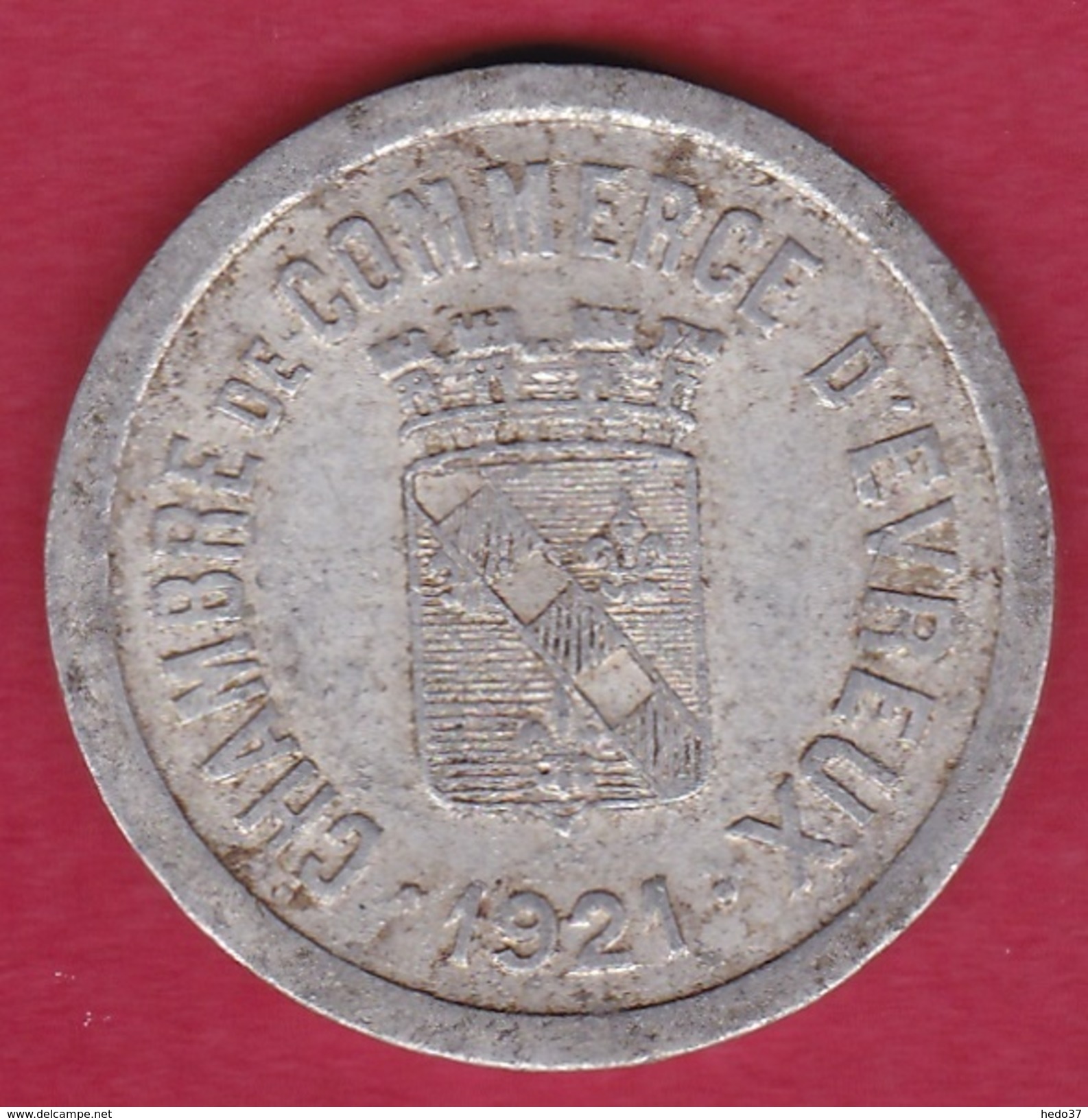 Chambre De Commerce - Evreux 1921 - 10 C - Monétaires / De Nécessité