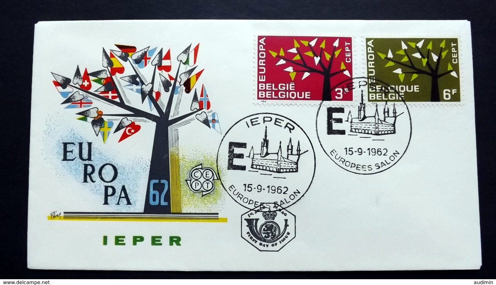 Belgien 1282/3 FDC, ESST Ieper, EUROPA/CEPT 1962 - 1961-1970