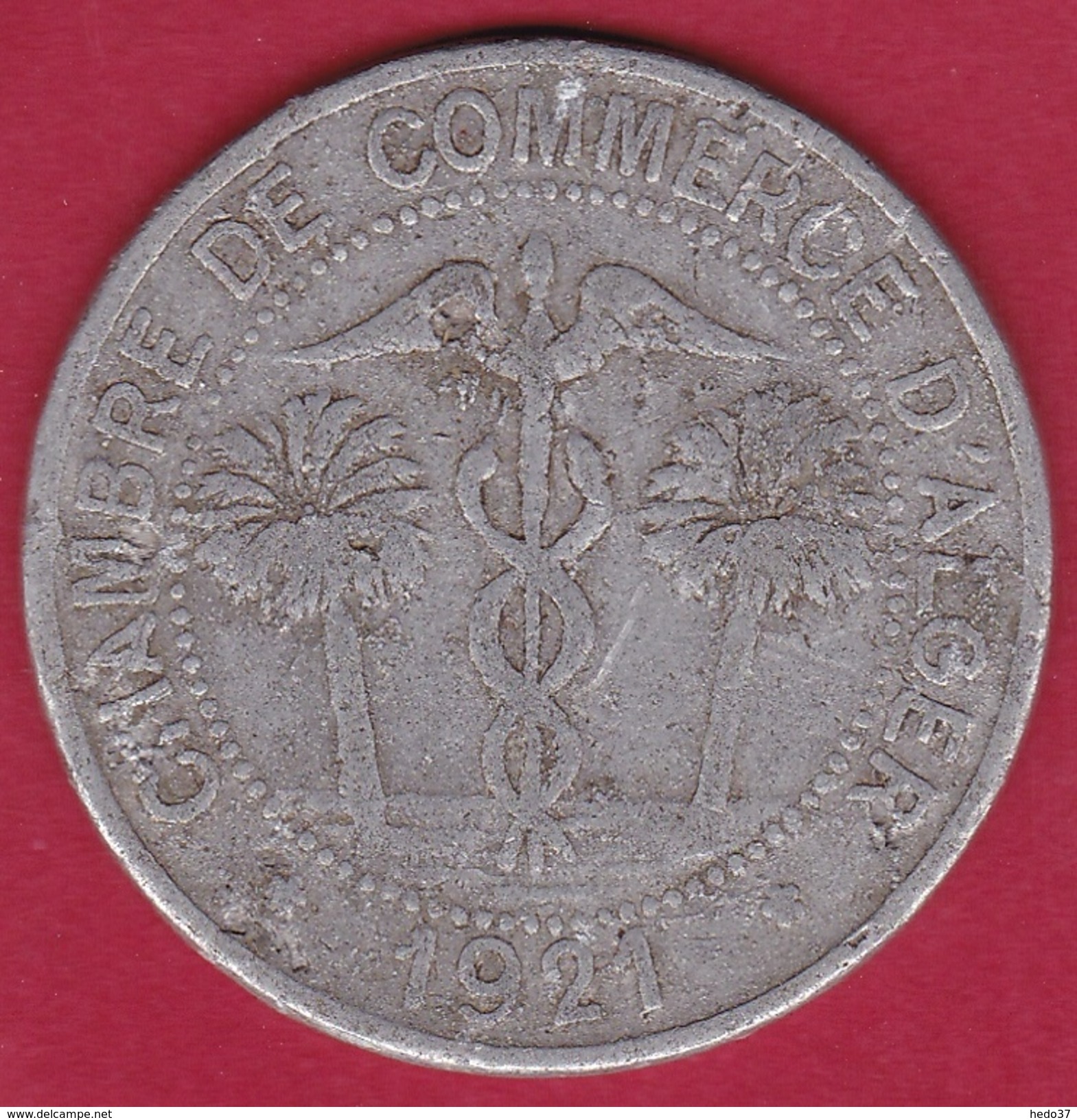 Chambre De Commerce - Alger 1921 - 10 C - Monétaires / De Nécessité
