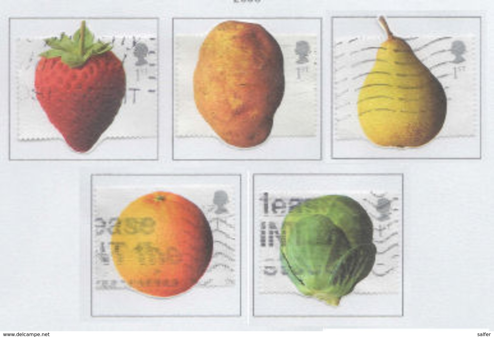 GREAT BRITAIN / GRAN BRETAGNA 2003  FRUITS AND VEGETABLES  Used / Usati - Used Stamps