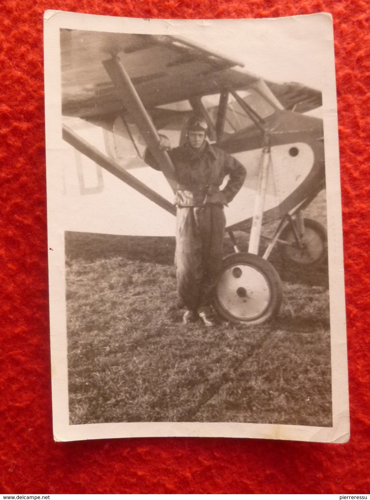 PILOTE AVION  PHOTO 8 X 11.5 - Aviation