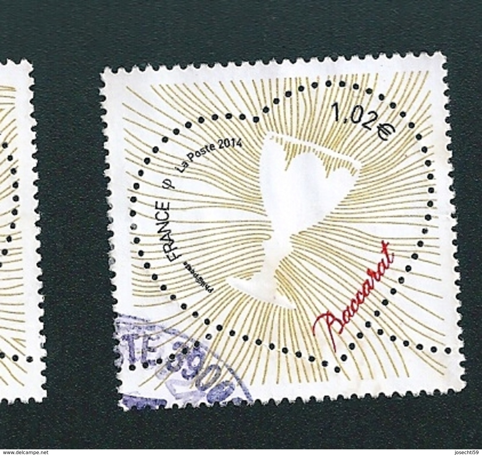 N° 4833 Coeur De Baccarat «Verre»»  Timbre   France Oblitéré 2014 - Used Stamps