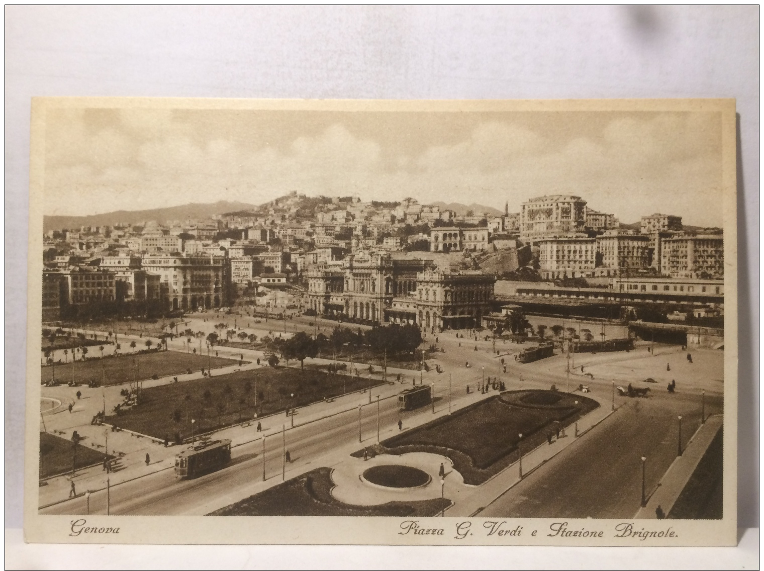 FAV,CARTOLINA POSTALE,POSTCARD,EUROPA,ITALIA,LIGURIA,GENOVA,VIAGGIATA,ANIMATA,PANORAMICA - Genova (Genoa)