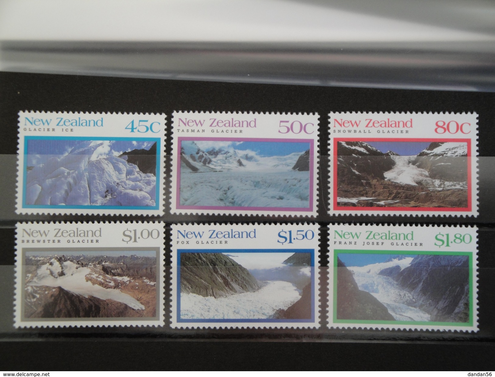 1992  Nouvelle Zélande - Yvert 1174/9 ** Glaciers Scott 1104/9  Michel  1230/5  SG 1675/80 - Neufs