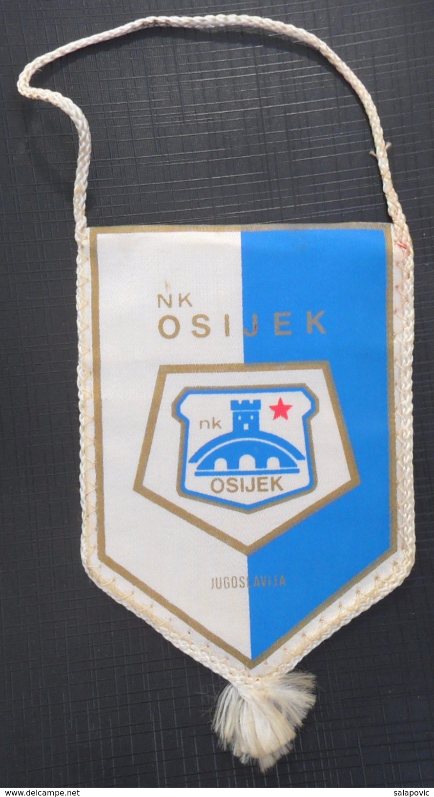 NK OSIJEK CROATIA FOOTBALL CLUB, CALCIO OLD PENNANT, SPORTS FLAG - Apparel, Souvenirs & Other