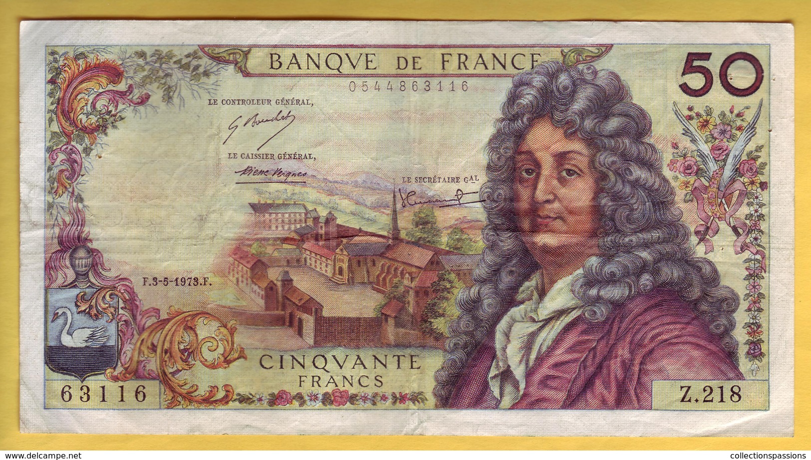 BILLET FRANCAIS - 50 Francs Racine 3-5-1973 TTB - 50 F 1962-1976 ''Racine''