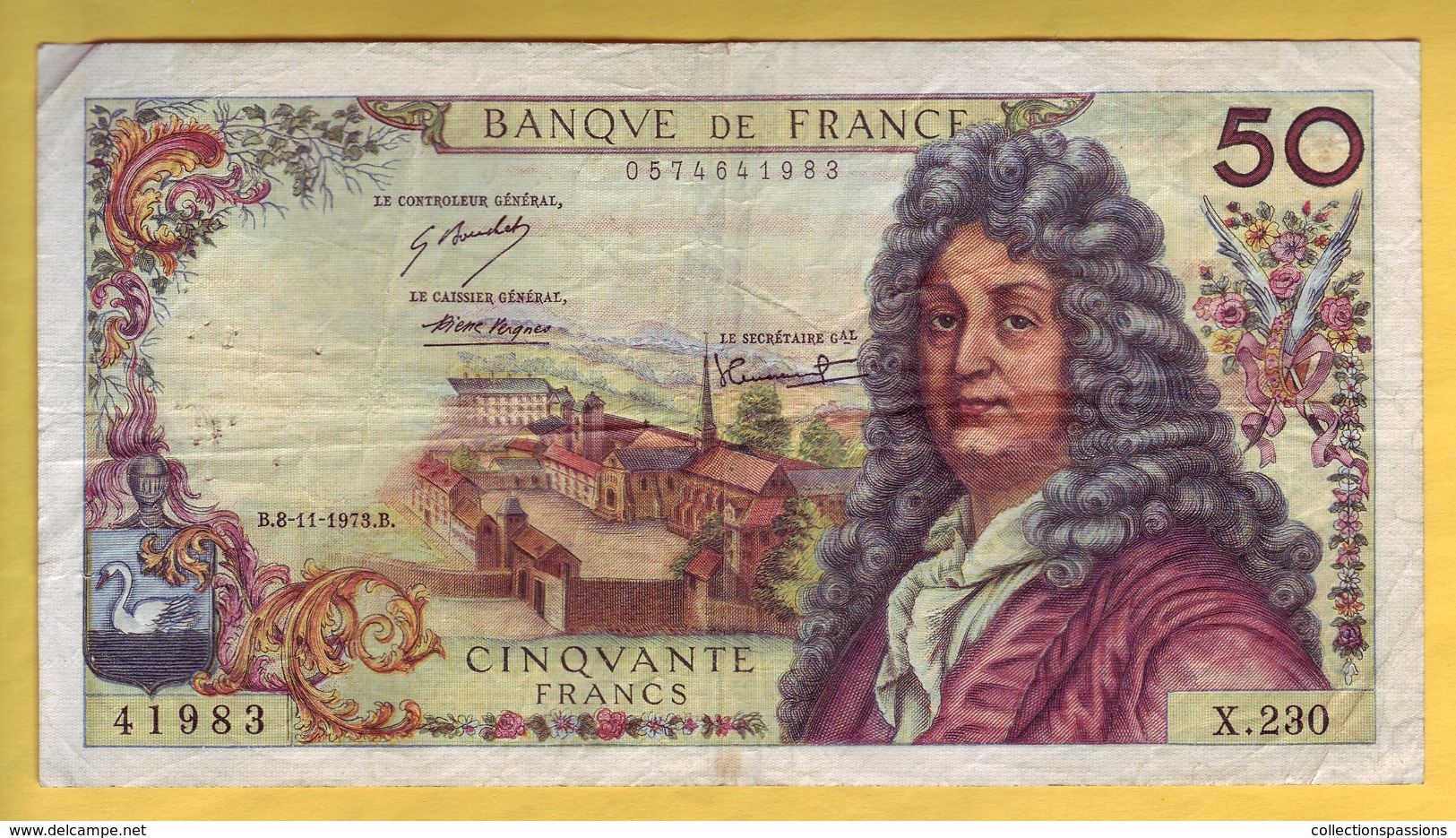 BILLET FRANCAIS - 50 Francs Racine 8-11-1973 TTB - 50 F 1962-1976 ''Racine''