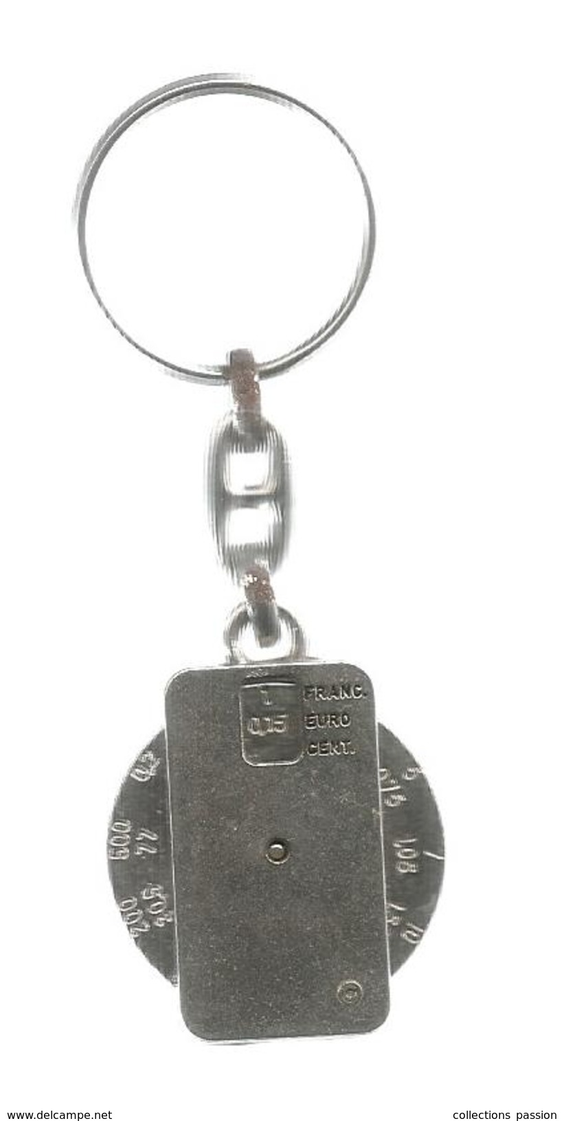 G-I-E, Porte Clefs , équivalence EURO - FRANC , à Systéme , 2 Scans , Frais Fr : 1.95&euro; - Porte-clefs