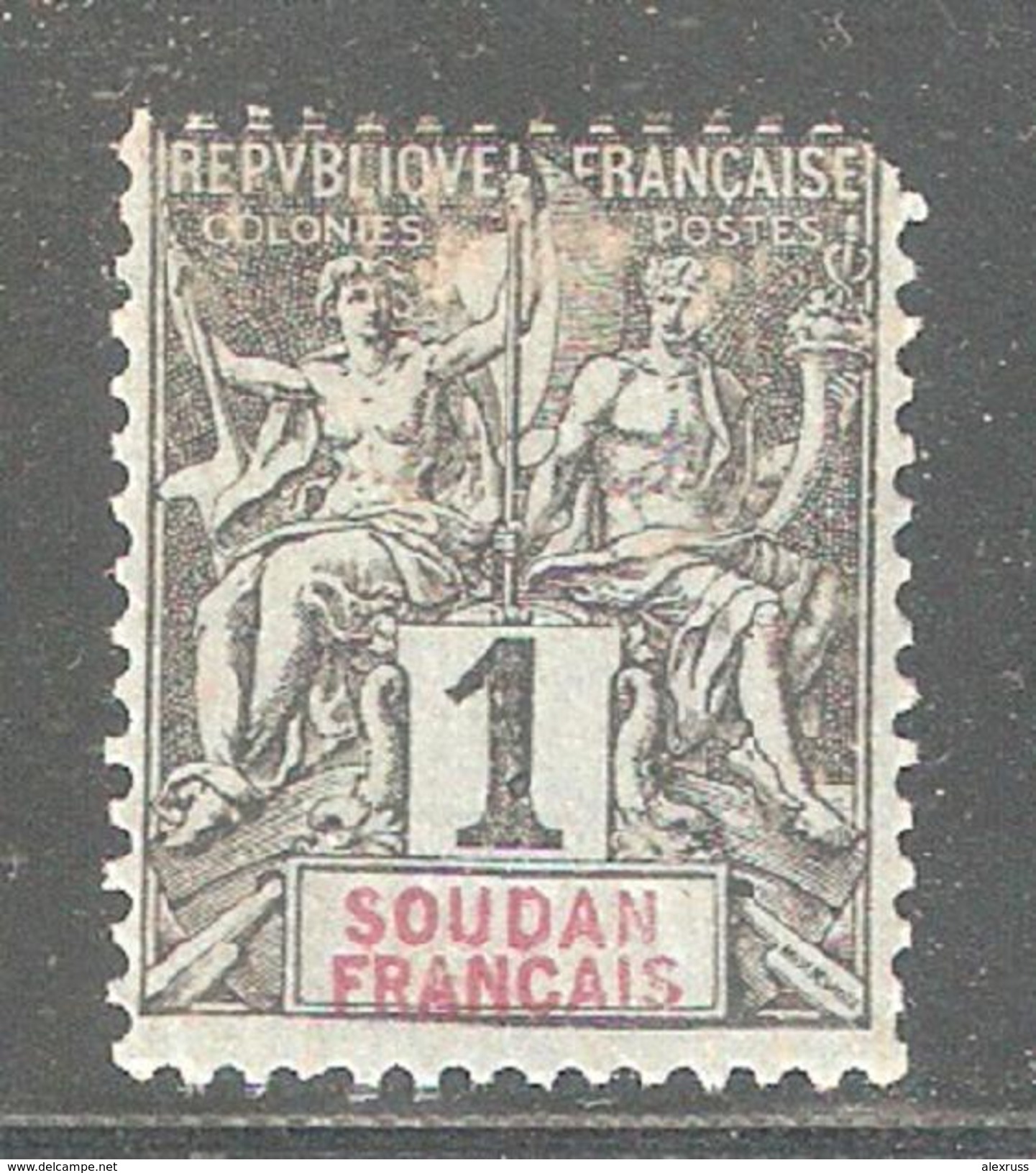 French Sudan 1894,1c,Sc 3,Fine MLH* With Gum (K-8) - Neufs