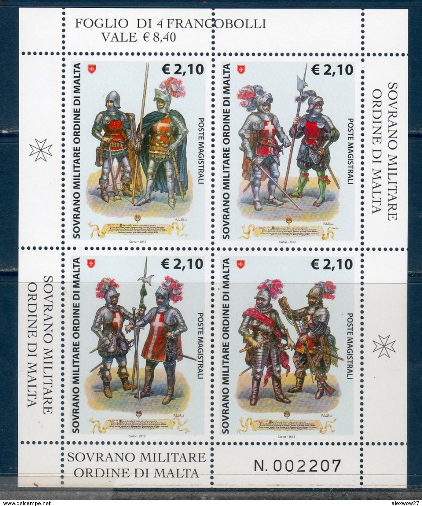 S.M.O.M 2013 -- Costumi Ed Uniformi (Sass.BF 129) -- ** MNH /VF - Malte (Ordre De)