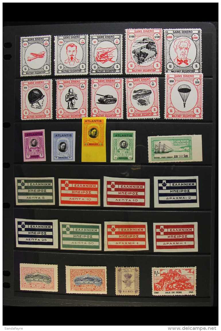WORLD LOCAL BOGUS STAMP COLLECTION Presented On A Series Of Stock Pages. An Interesting, Mostly Mint Collection Of... - Other & Unclassified