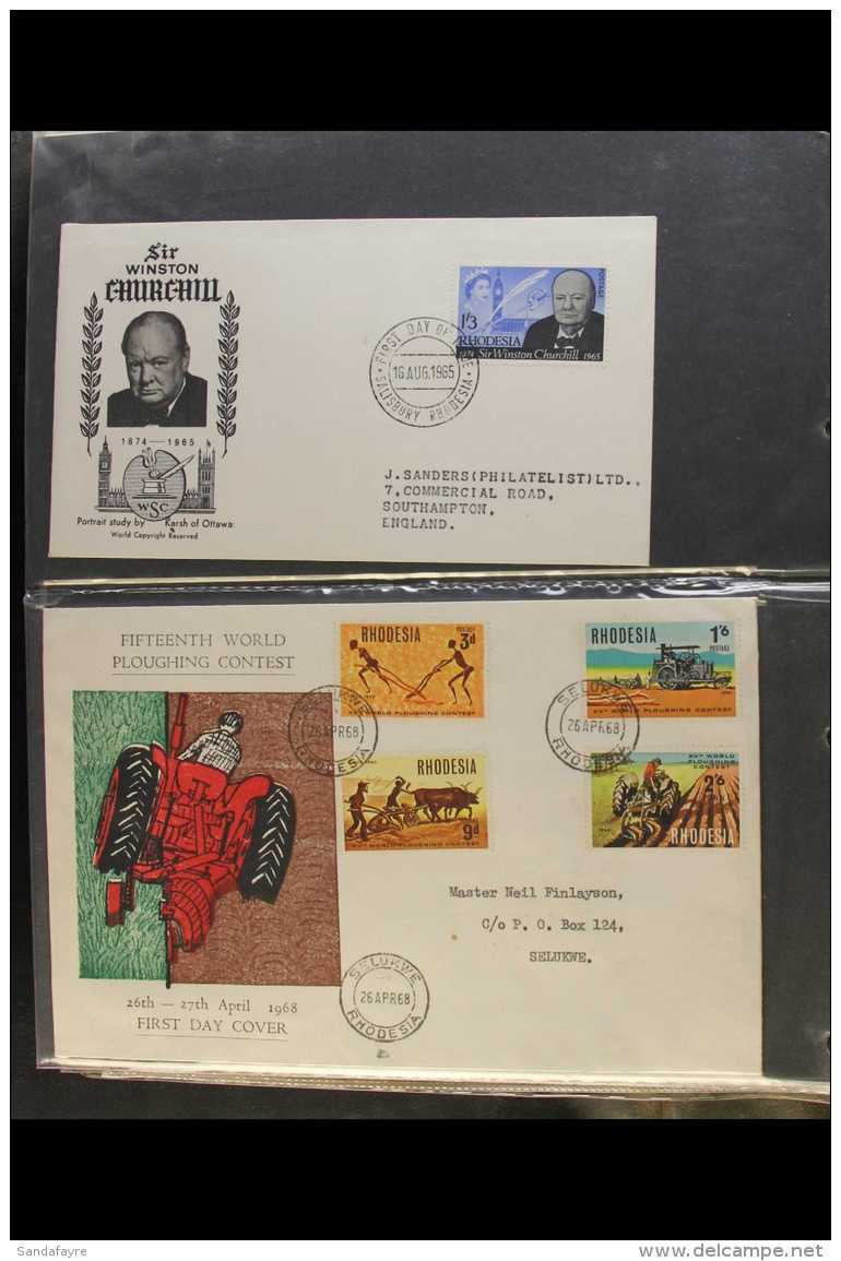 BRITISH AFRICA FIRST DAY COVERS 1936-92 ALL DIFFERENT COLLECTION In An Album, We See Covers From KUT, Kenya,... - Other & Unclassified