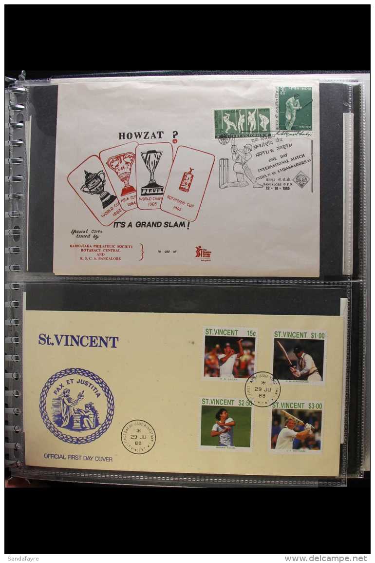 CRICKET BRITISH COMMONWEALTH 1980-1989 All Different Collection Of Illustrated First Day &amp; Special Covers... - Non Classés