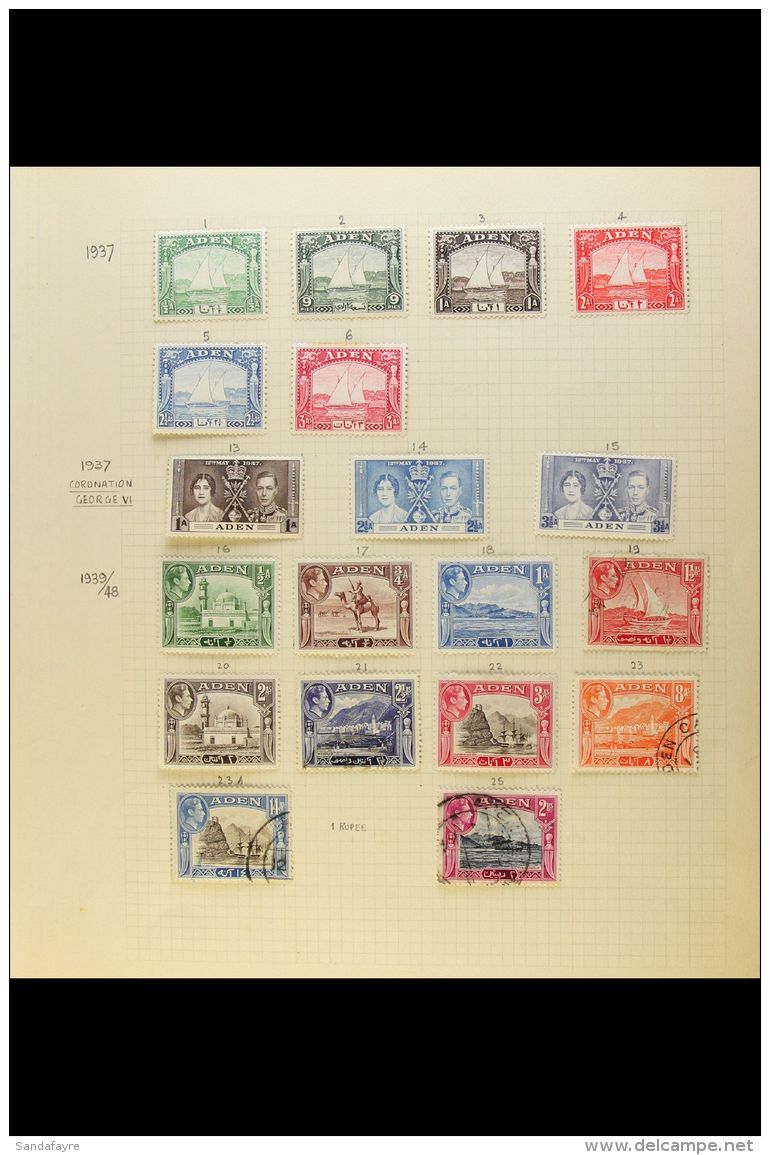 1925-63 ALL DIFFERENT COLLECTION A Mint Or Used Collection On Album Pages That Includes A Selection Of KGV (India)... - Aden (1854-1963)