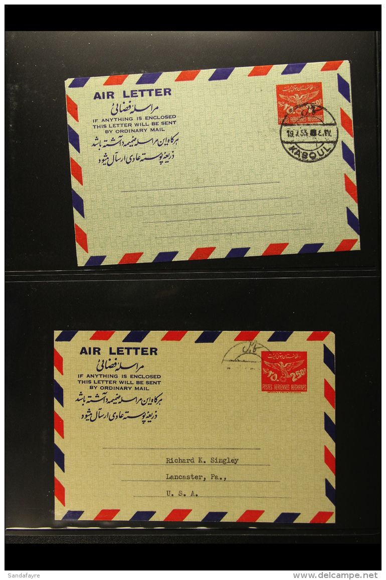 1951-76 USED AEROGRAMMES COLLECTION Basic Issues, Incl. Both 1951 Types With Different Colour Overlays, 1972 14a... - Afghanistan