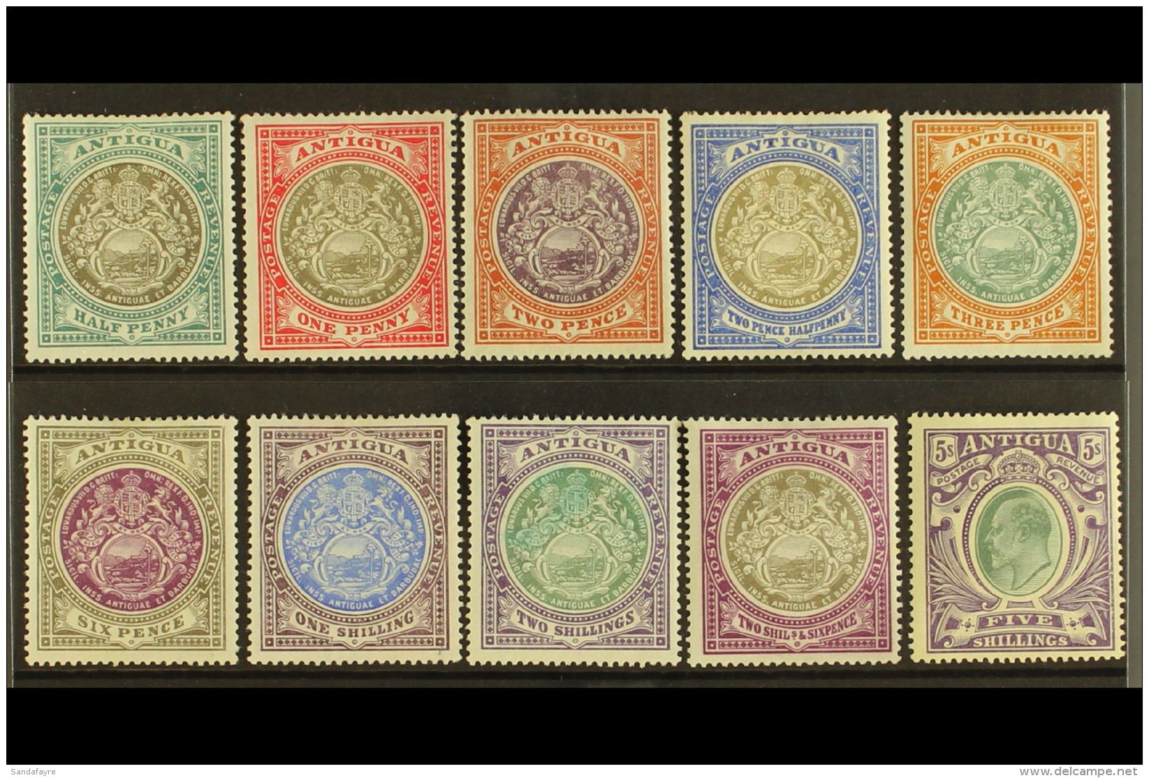 1903-07 Coat Of Arms Defins, Wmk Crown CC Set, SG 31/40, Slight Colour Run On 2s, Good To Fine Mint (10). For More... - Other & Unclassified