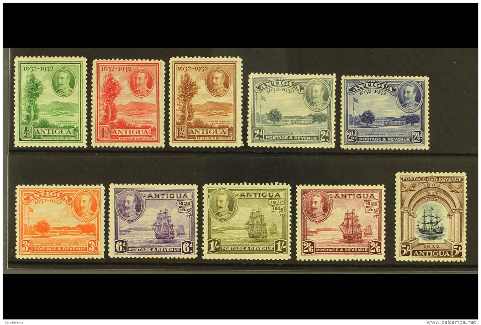1932 Tercentenary Complete Set, SG 81/90, Very Fine Mint, Fresh. (10 Stamps) For More Images, Please Visit... - Other & Unclassified