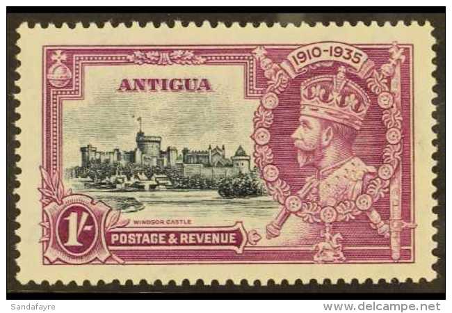 1935 1s Slate And Purple, Silver Jubilee, Variety "Dot By Flagstaff", SG 94h, Superb Never Hinged Mint. Scarce.... - Other & Unclassified