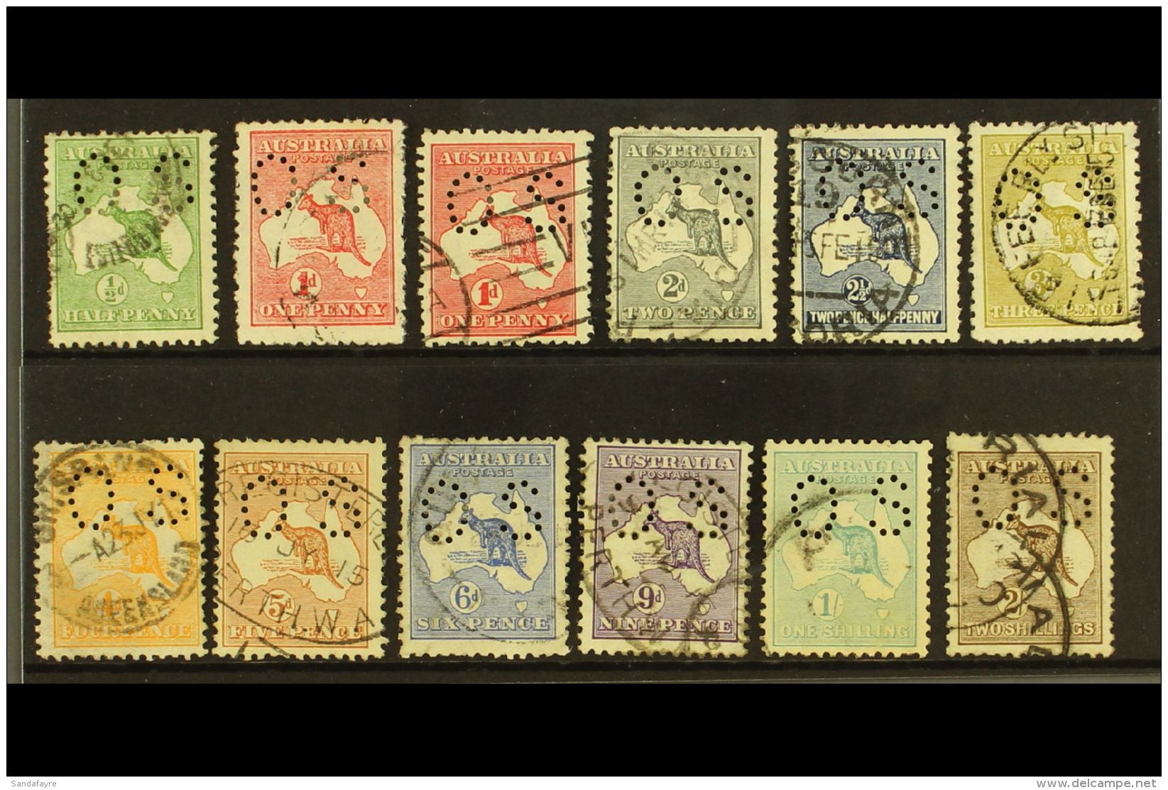 OFFICIALS 1914 USED KANGAROO Set To 2s, SG O16/O26, Good To Fine Used (12 Stamps) For More Images, Please Visit... - Other & Unclassified