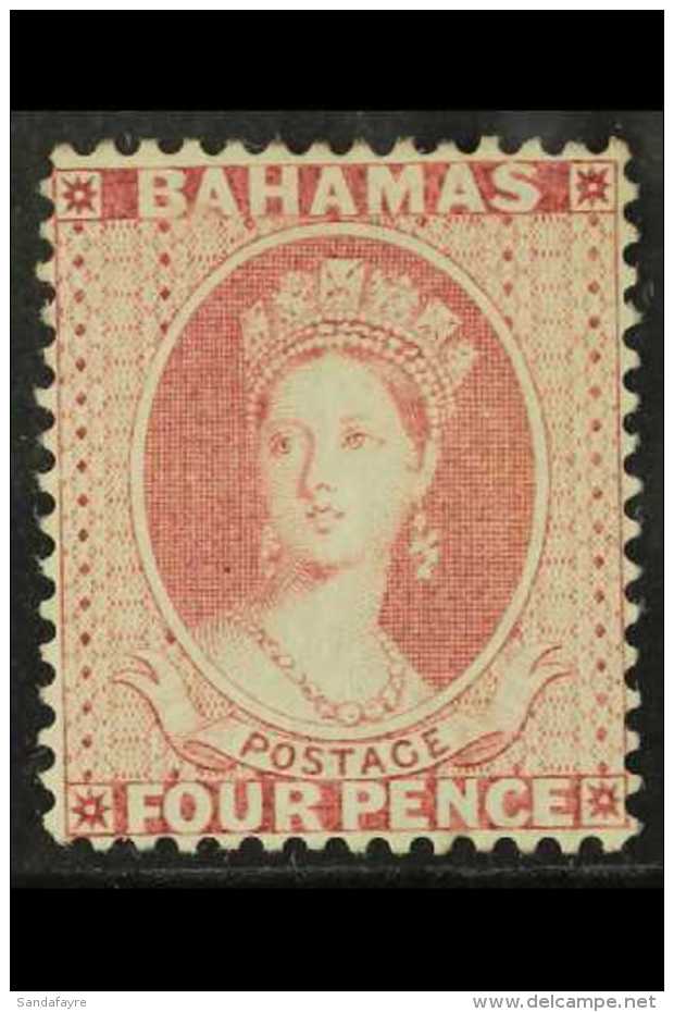 1863-77 (wmk CC, Perf 14) 4d Dull Rose, SG 36, Fine Fresh Mint. Rare! For More Images, Please Visit... - Other & Unclassified