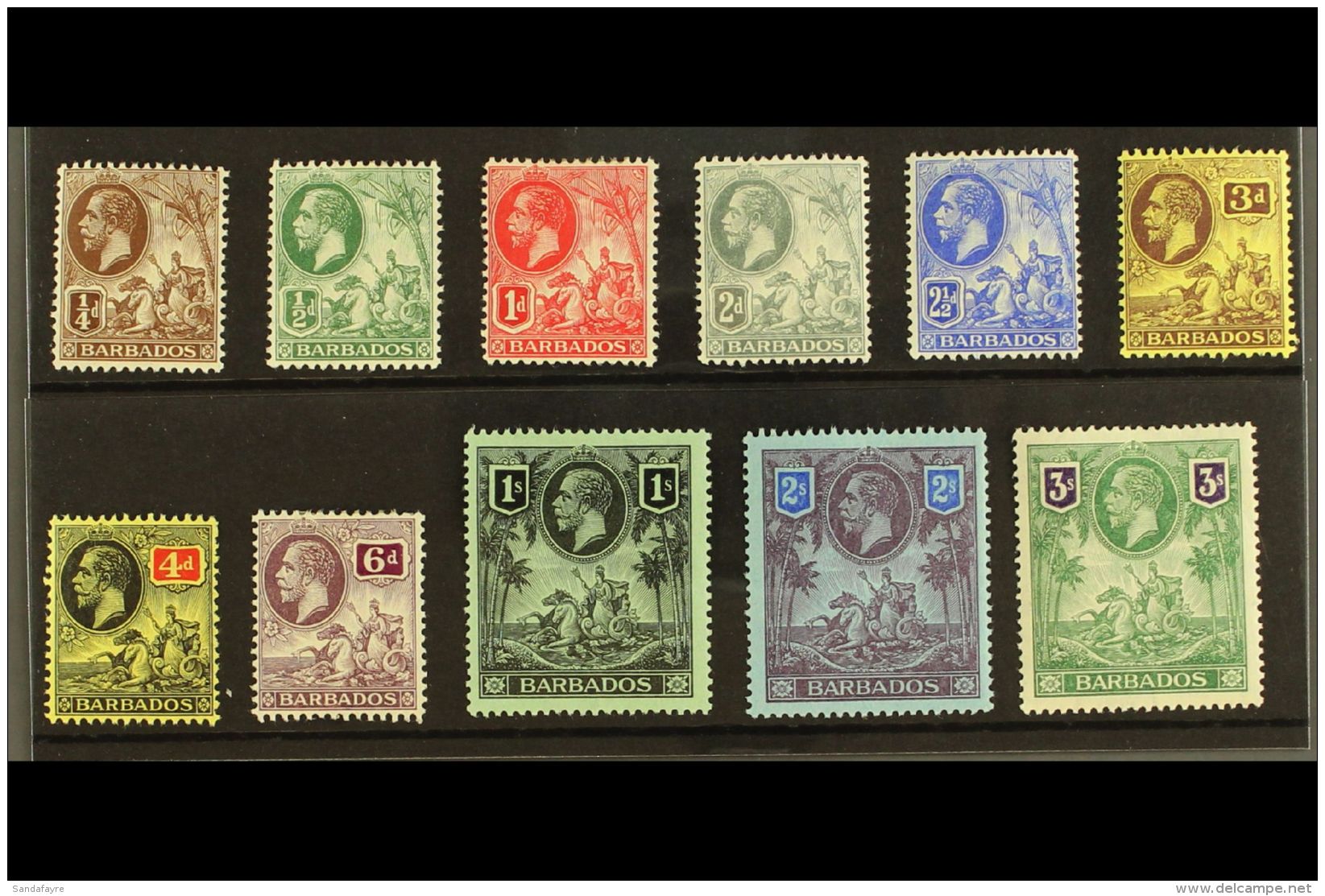 1912-16 Definitives Complete Set, SG 170/80, Very Fine Mint. Fresh! (11 Stamps) For More Images, Please Visit... - Barbados (...-1966)