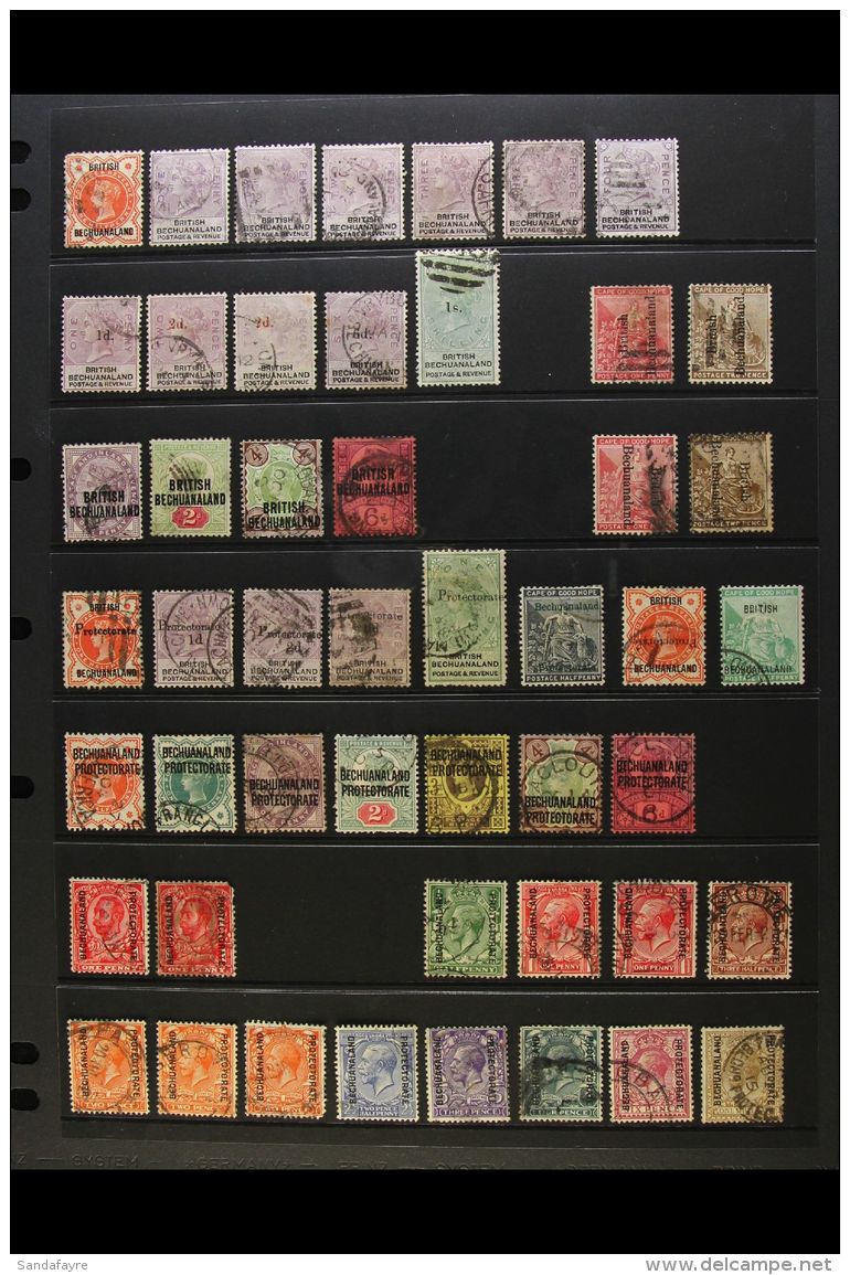 1888-1935 USED COLLECTION An All Different Collection Which Includes "British Bechuanaland" 1888 (Jan) &frac12;d,... - Other & Unclassified