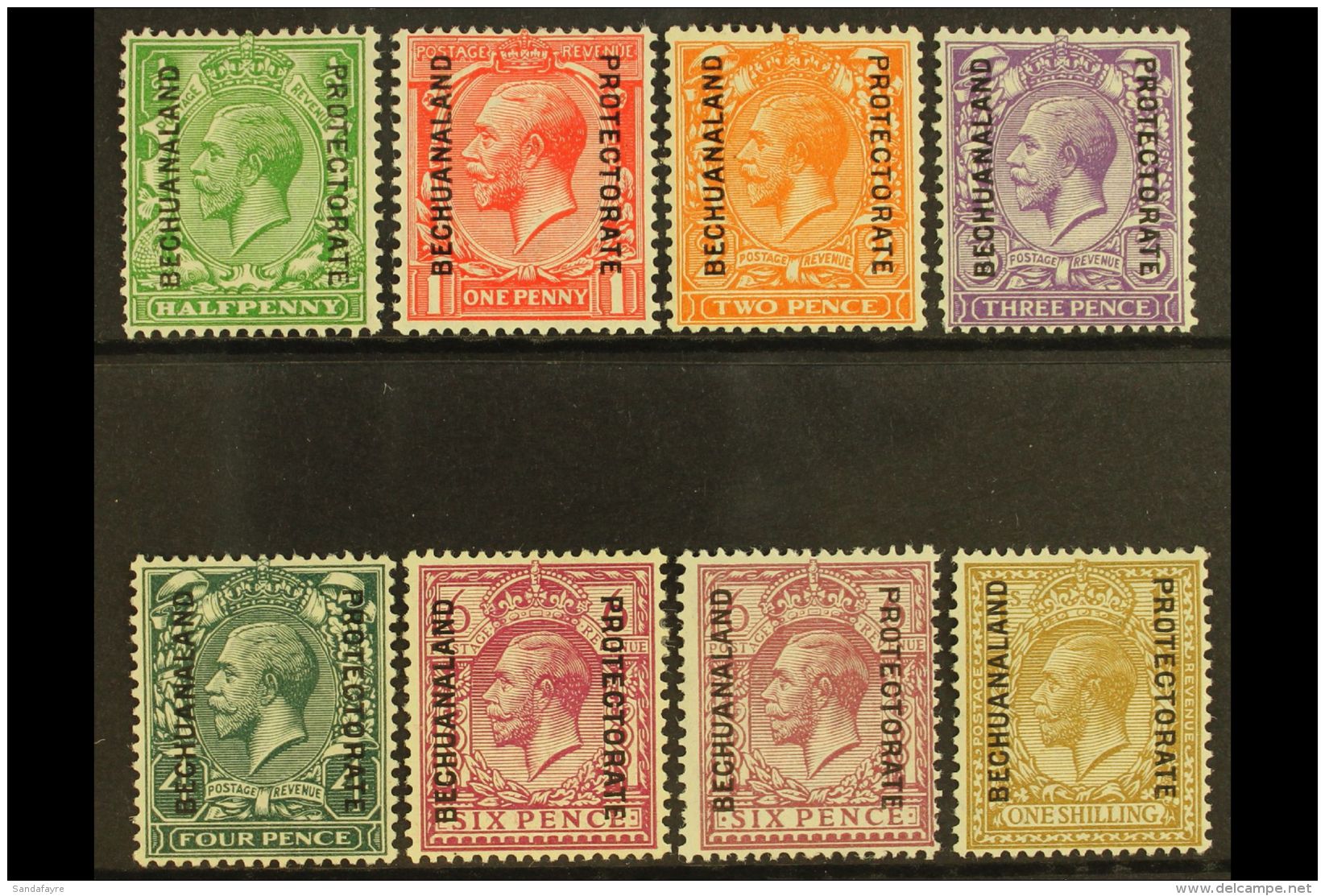 1925-27 Complete Overprint Set On Stamps Of George V Incl 6d Both Papers, SG 91/98, Fine Mint. (8 Stamps) For More... - Other & Unclassified