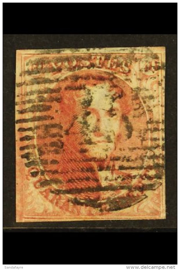 1849 40c Carmine IMPERF, SG 5 (Michel 5A), Fine Lightly Used With 4 Small To Large Margins, Fresh Original Colour... - Other & Unclassified