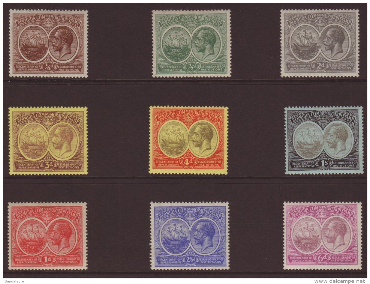 1920-21 Tercentenary (1st Issue) Complete Set, SG 59/67, Very Fine Mint. (9 Stamps) For More Images, Please Visit... - Bermuda