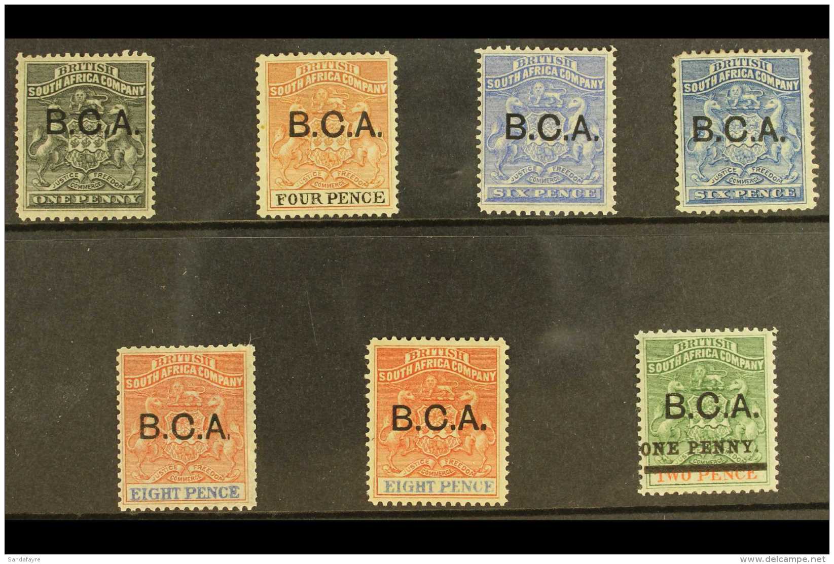 1891-95 1d, 4d, 6d Both Shades And 8d Both Shades (SG 1 &amp; 3/6a), Plus 1895 1d On 2d (SG 20), Fresh Mint - The... - Nyasaland (1907-1953)