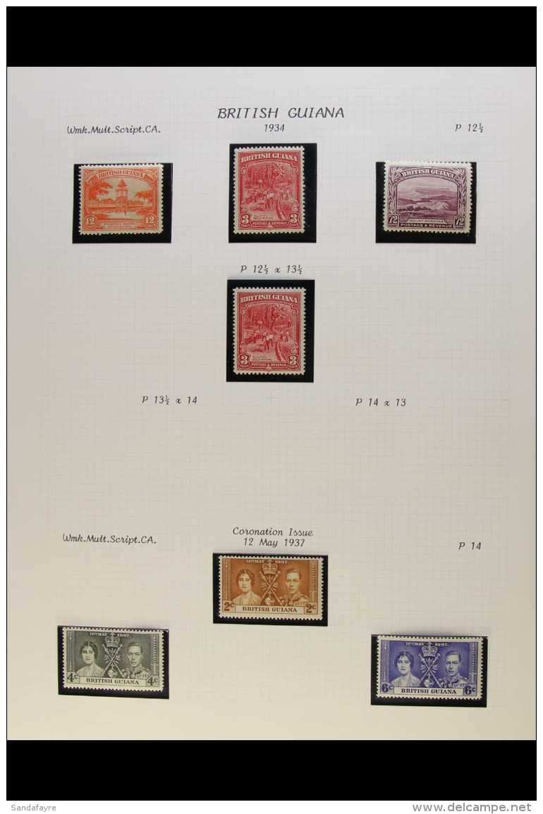 1934-52 KGVI FINE MINT COLLECTION Complete For Basic KGVI Issues, With A Number Of Additional Perfs &amp; 1c... - British Guiana (...-1966)