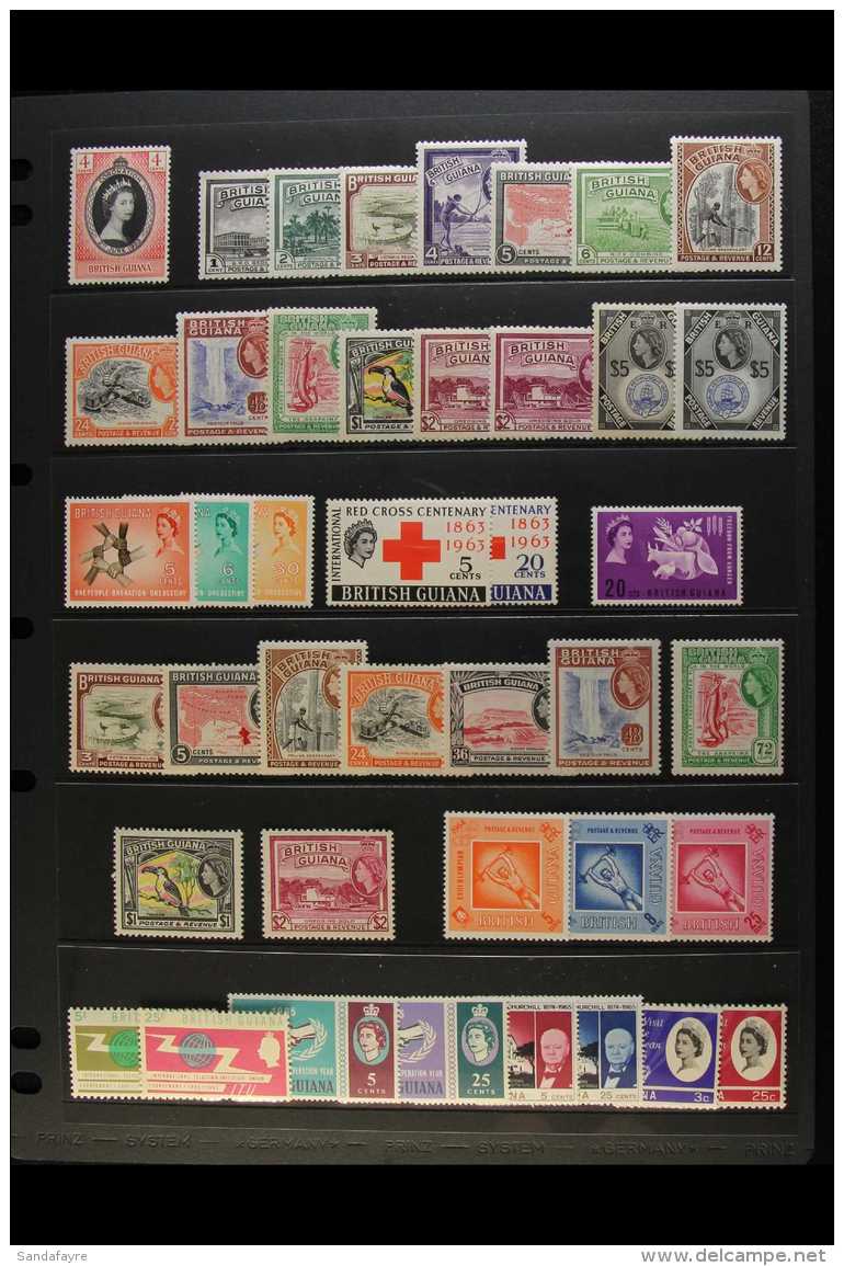 1953-75 MINT / NHM COLLECTION. An Attractive ALL DIFFERENT Collection With Many Complete Commemorative Sets,... - Guyane Britannique (...-1966)