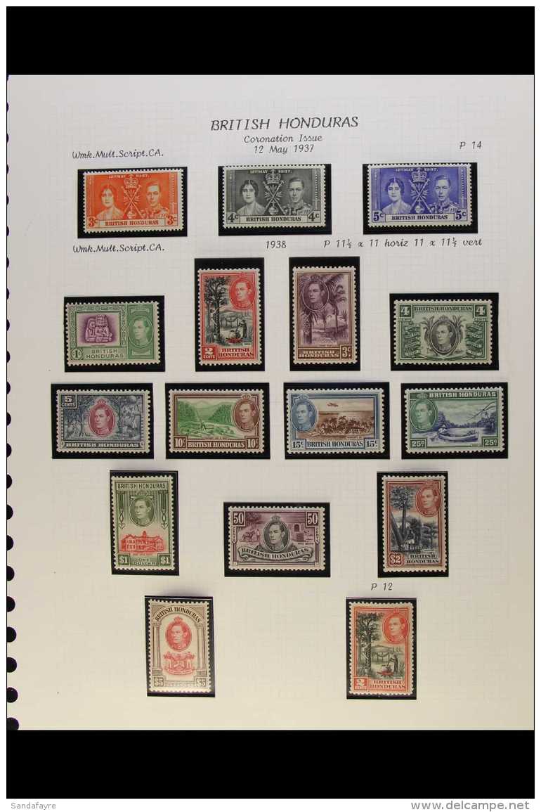 1937-56 KGVI FINE MINT COLLECTION Almost Complete For Basic KGVI Issues, Missing Only U.P.U. Set, SG 147/172,... - British Honduras (...-1970)