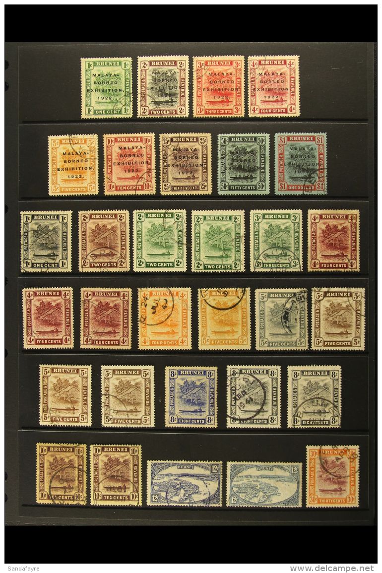 1922-1964 USED COLLECTION. A Neatly Presented Collection With Shade Ranges On Stock Pages. Includes 1922 "Malaya -... - Brunei (...-1984)
