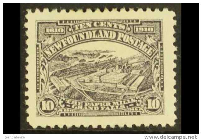 1910 10c Purple-slate "Paper Mills", Perf 12, SG 103, Very Fine Mint. For More Images, Please Visit... - Other & Unclassified