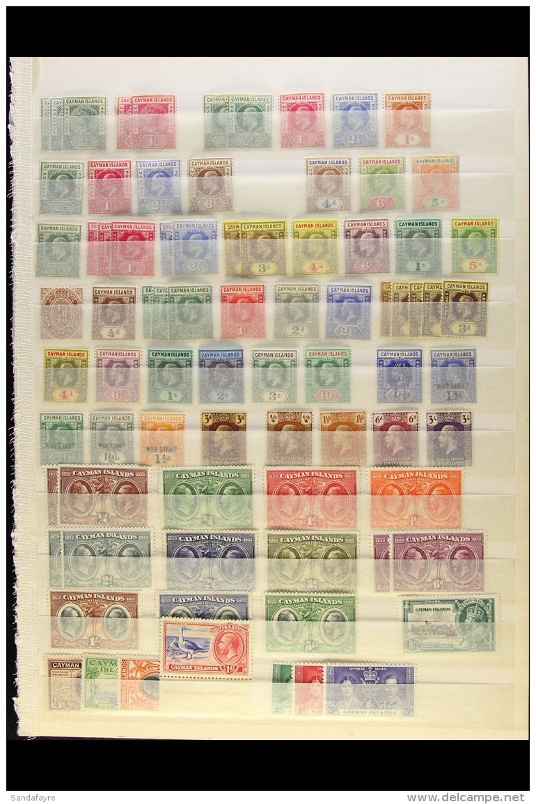 1900-1937 MINT COLLECTION On A Stock Page, Inc 1900 &frac12;d (x3) &amp; 1d (x2), 1902-03 Set (ex 6d), 1905 Set To... - Cayman Islands
