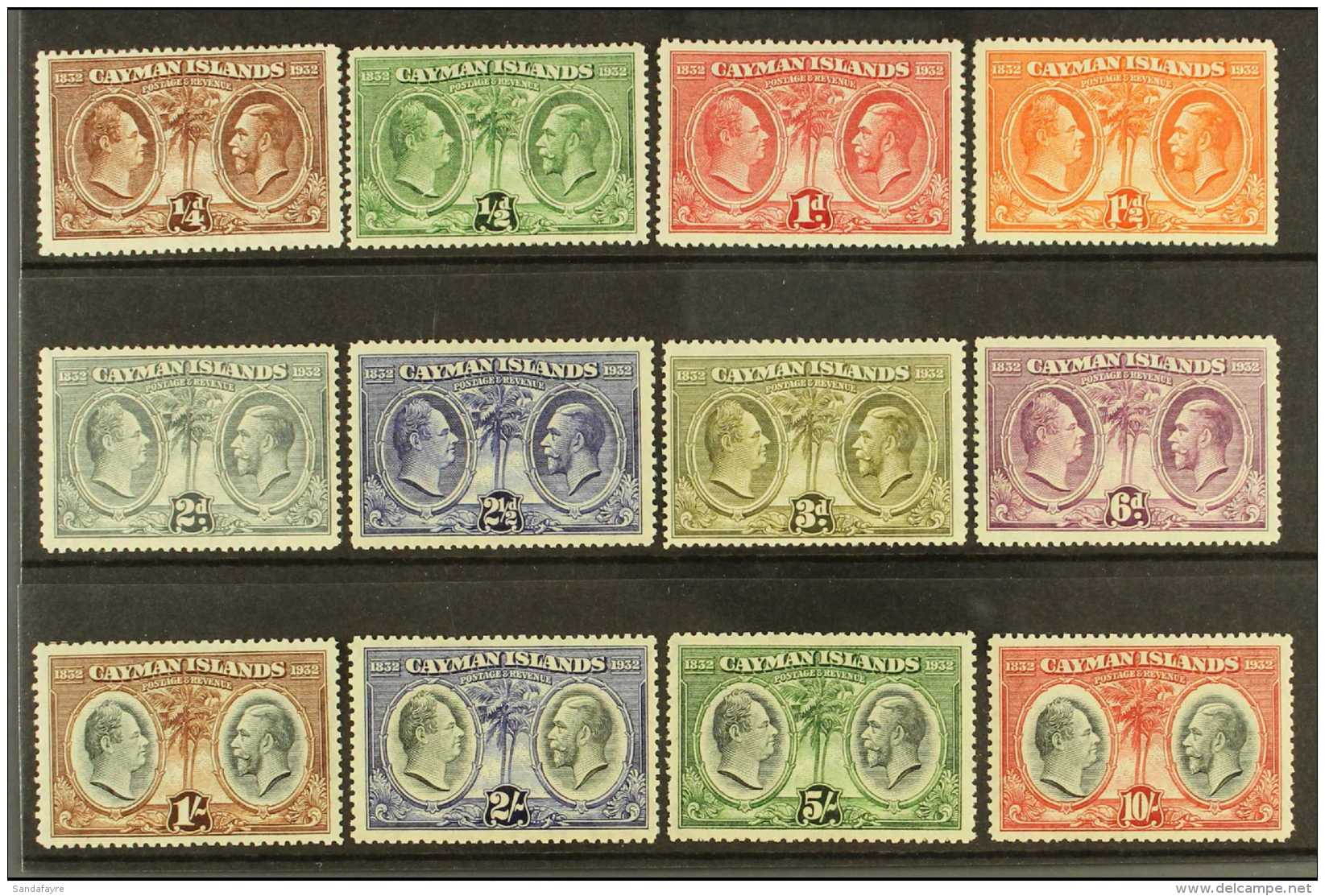 1932 Centenary Complete Set, SG 84/95, Very Fine Mint, Fresh. (12 Stamps) For More Images, Please Visit... - Cayman Islands