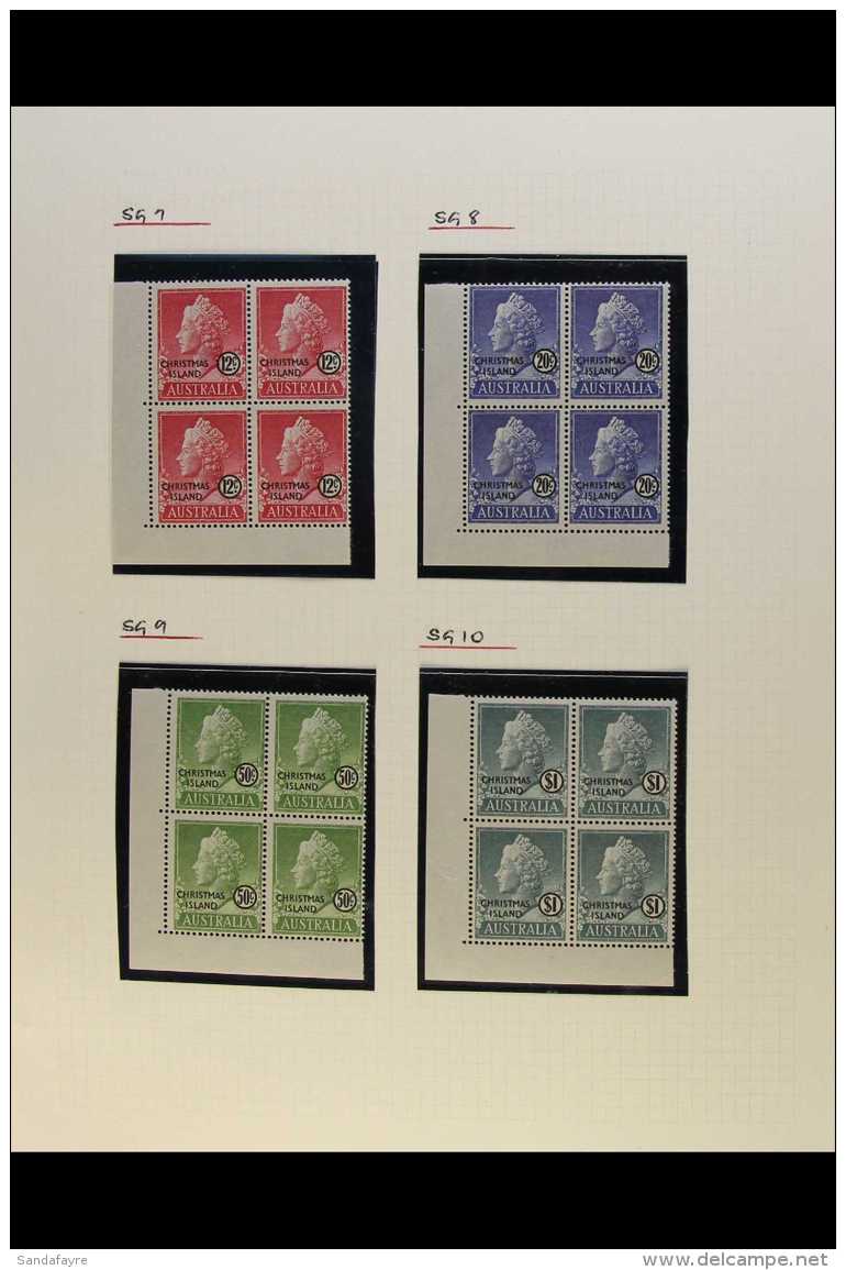 1958-1978 SPECIALIZED NEVER HINGED MINT COLLECTION With Many Plate &amp; Imprint Blocks In Hingeless Mounts On... - Christmas Island