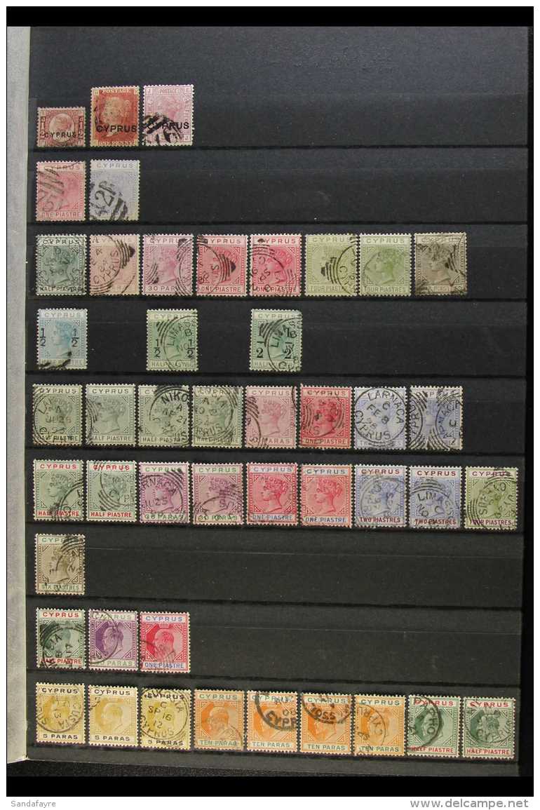 1880-1935 FINE USED COLLECTION With Postmarks Interest Inc Railway Cancels On Stock Pages, Inc 1880 &frac12;d, 1d... - Other & Unclassified