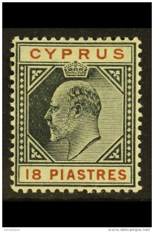 1902-04 18pi Black And Brown, Watermark Crown CA, SG 58, Fine Mint. For More Images, Please Visit... - Other & Unclassified