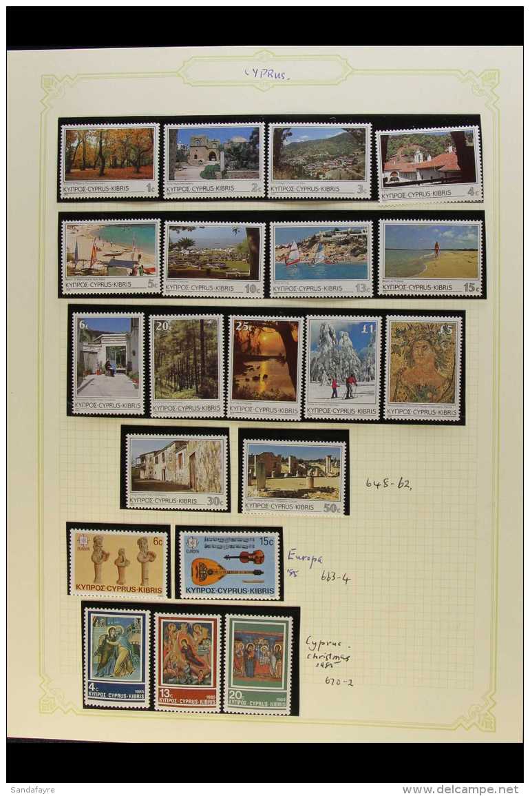 1983-1998 VIRTUALLY COMPLETE SUPERB NEVER HINGED MINT COLLECTION In Hingeless Mounts On Leaves, All Different,... - Other & Unclassified