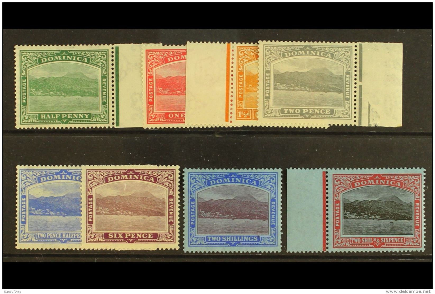 1921-22 Complete Views Set, Very Fine Never Hinged Mint. (8) For More Images, Please Visit... - Dominica (...-1978)