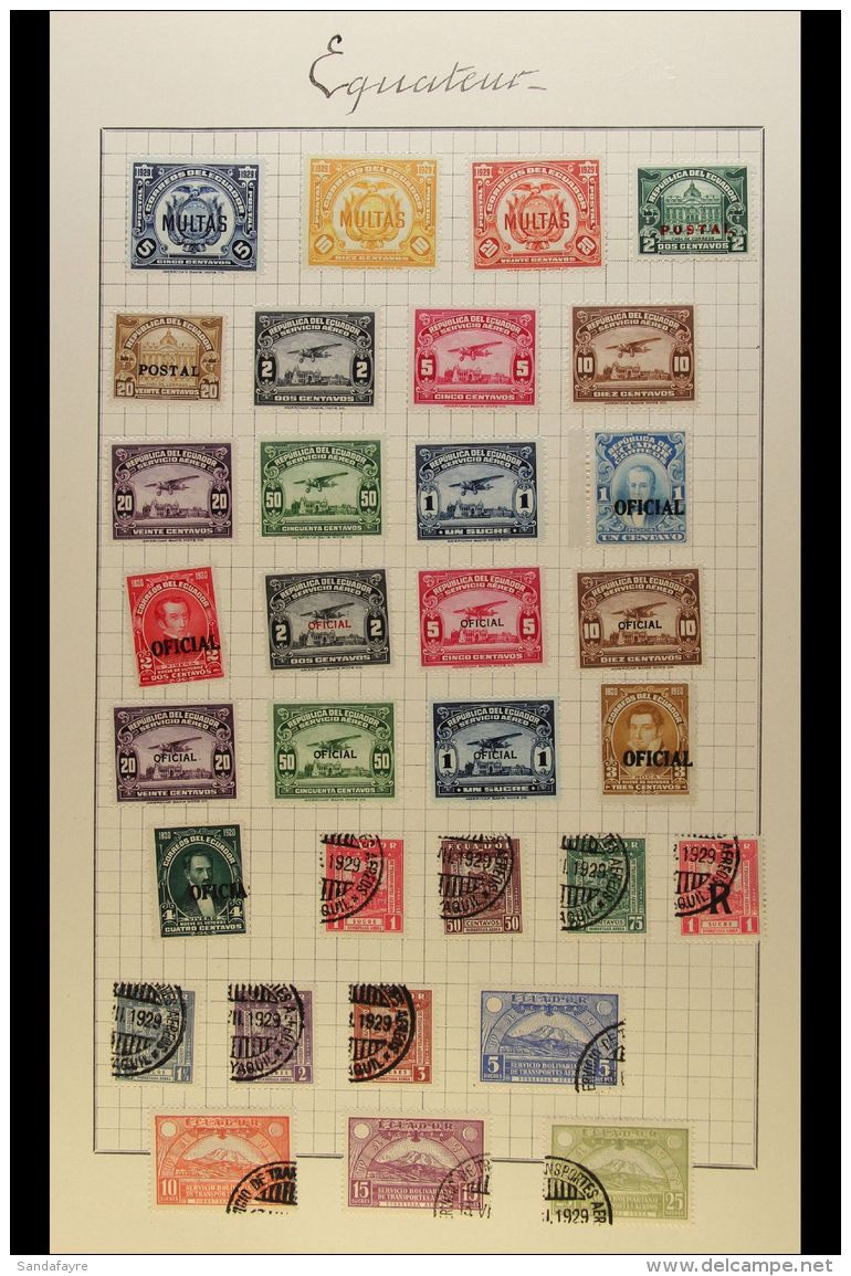 1896-1947 MINT REFERENCE/DISPLAY COLLECTION An Attractive And Unusual Collection Constructed As A Reference Guide... - Ecuador