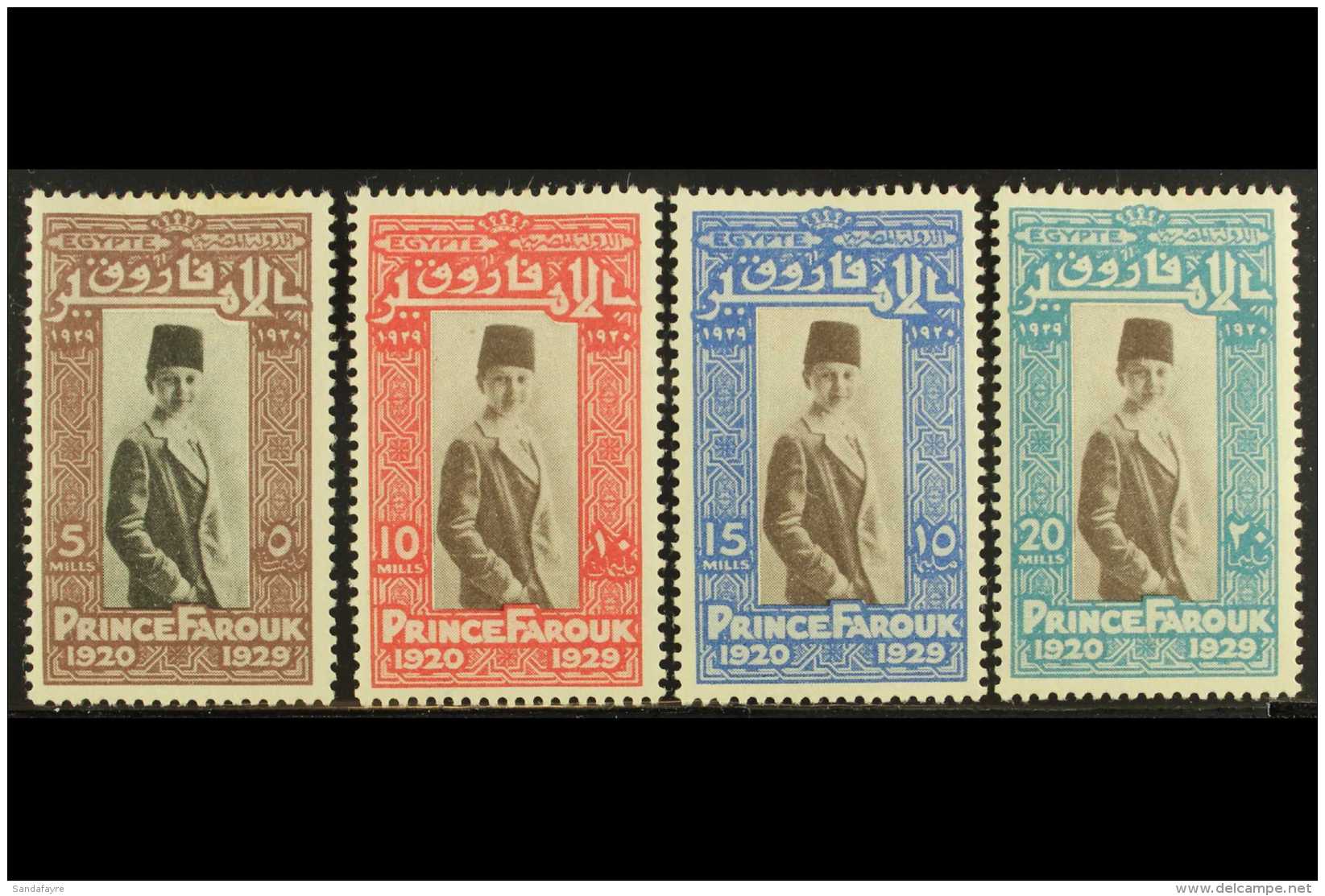 1929 Prince's Ninth Birthday Special Printing Set With 5m Centre In Black And 10m To 20m Centres In Brown, SG... - Other & Unclassified