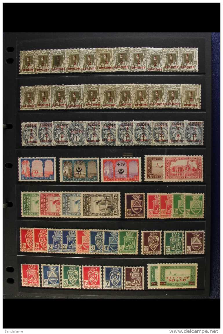 ALGERIA 1924-1980 MINT / NHM ACCUMULATION Presented On Stock Pages In A File Folder. Often Duplicated, Some... - Other & Unclassified