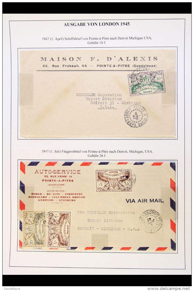 GUADELOUPE 1946-1956 POSTAL HISTORY Collection. An Attractive &amp; Interesting Collection That Includes  Covers... - Other & Unclassified